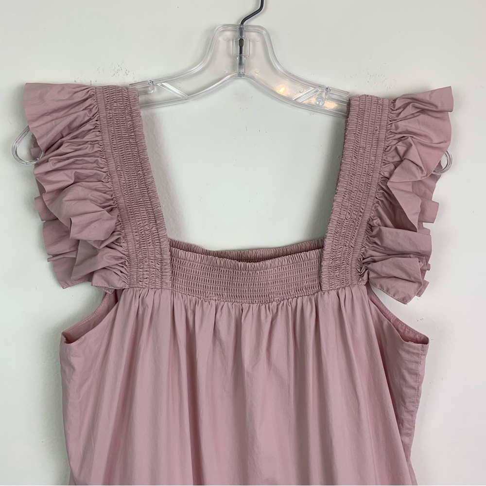 ENGLISH FACTORY Tiered Ruffle Midi Dress in Dusty Pink Size XS - Picture 13 of 16